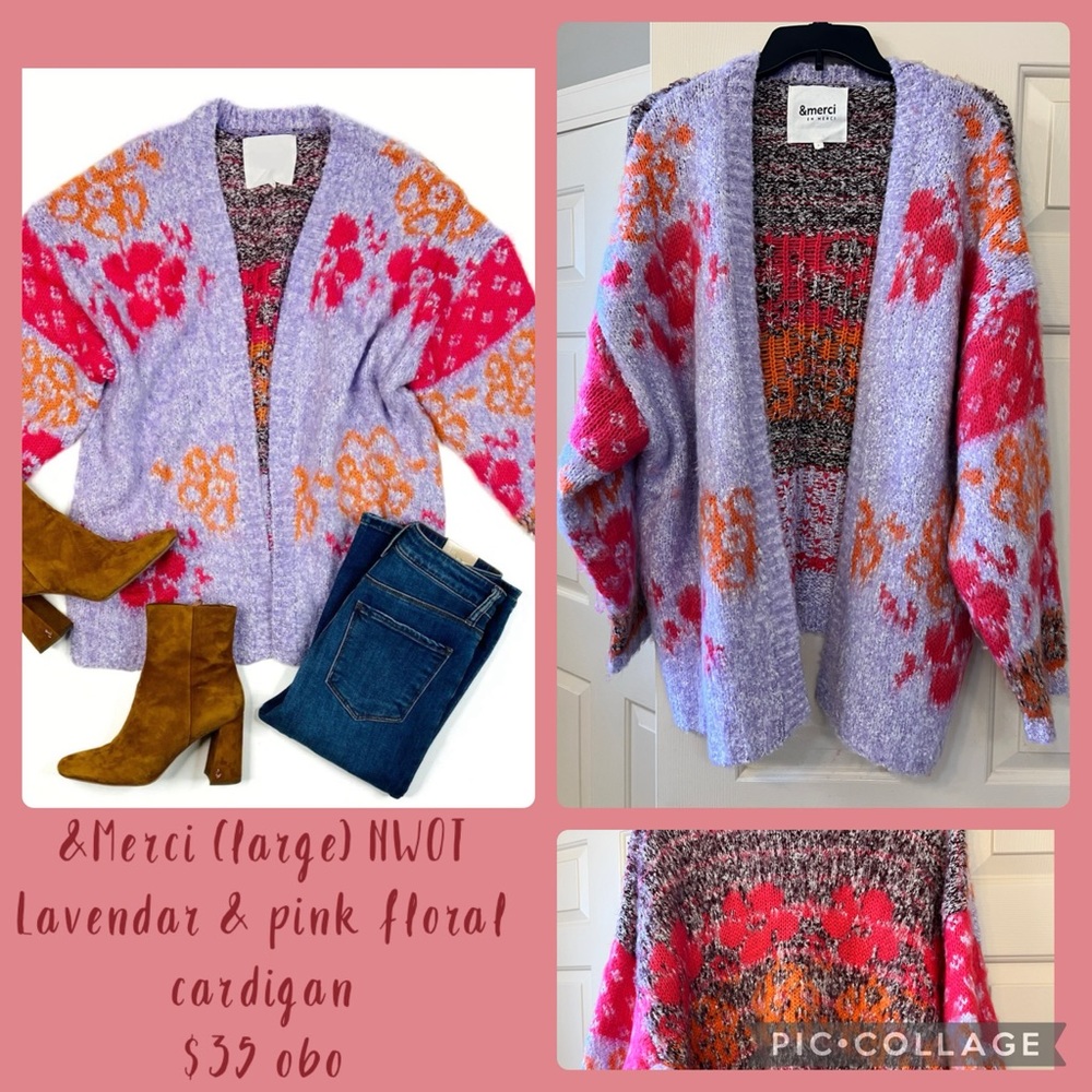 &Merci Floral Cardigan